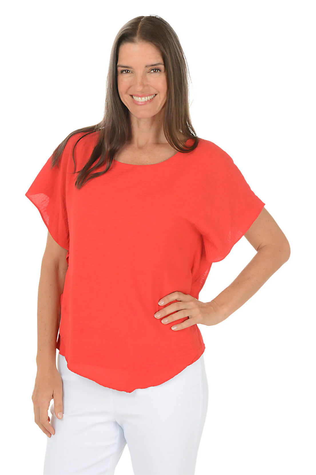 Layered Handkerchief Hem Blouse - Image 5